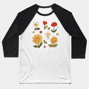 Cute spring flowers pattern Baseball T-Shirt